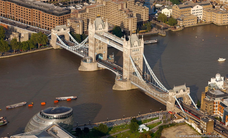 Tower Bridge London from the air