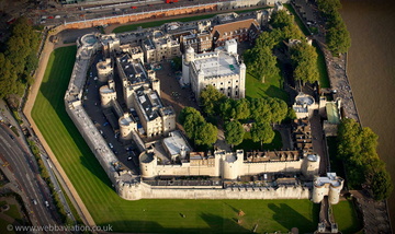 Tower of London  England UK aerial photograph 