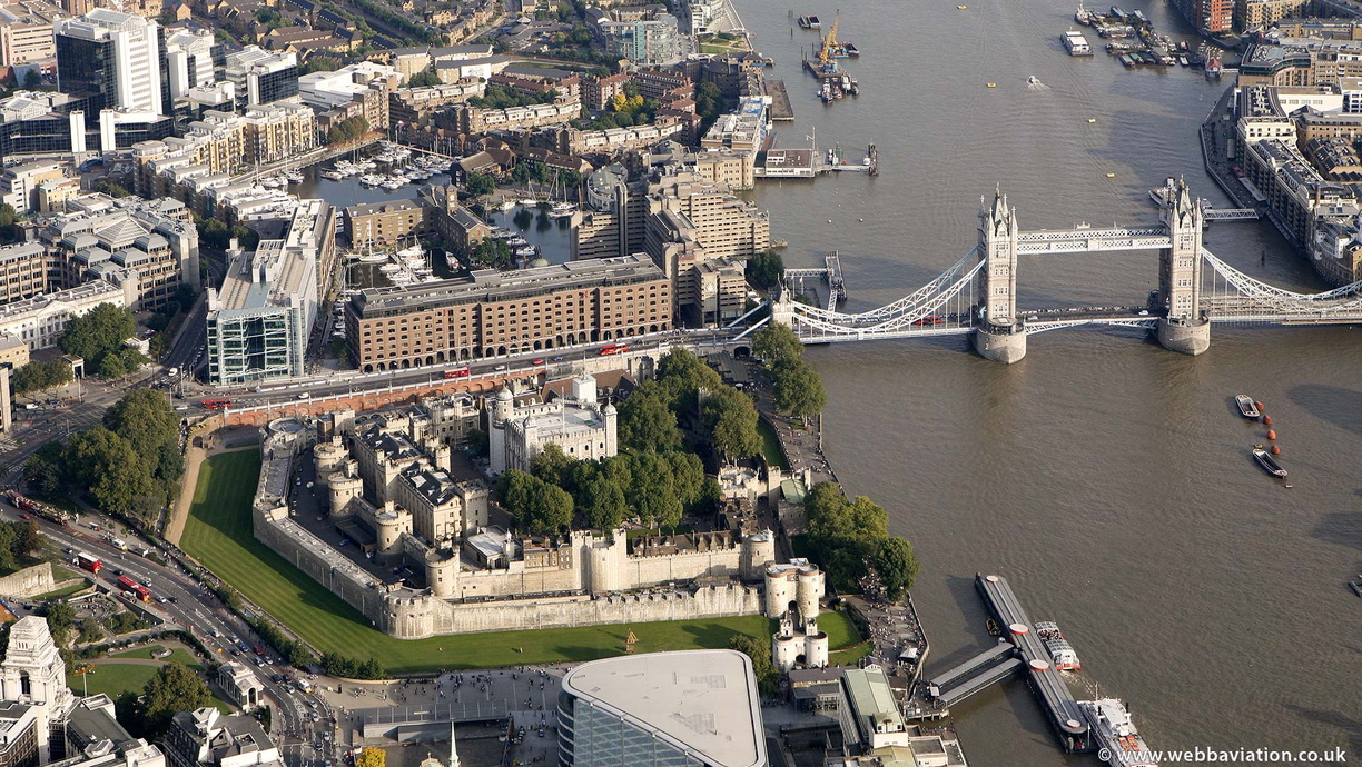 The Tower of London & River Thames  from the air