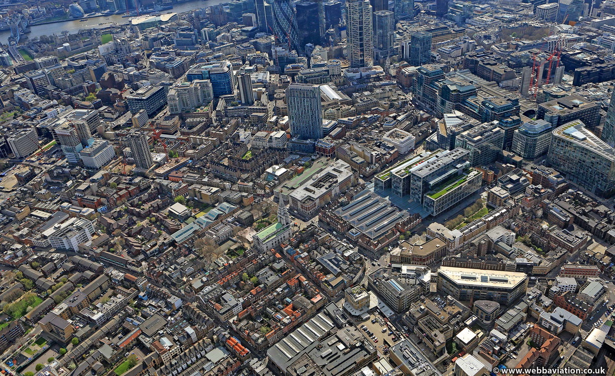 Whitechapel London from the air