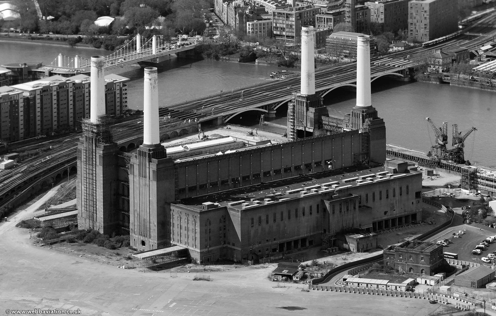 Battersea Power Station from the air