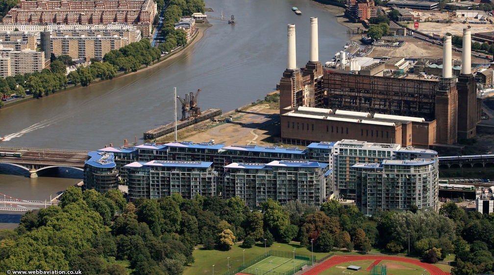 Nine Elms Battersea from the air