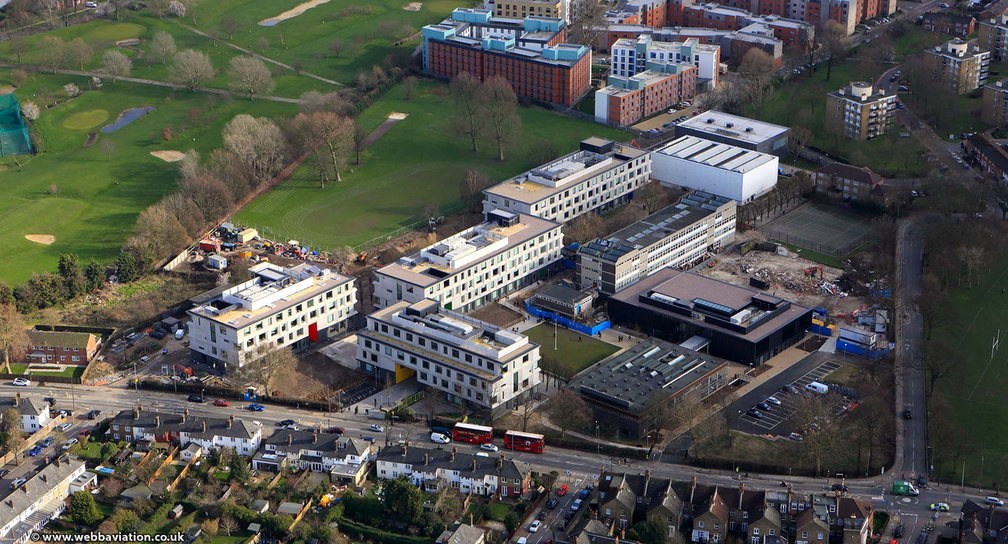 Burntwood School Wandsworth from the air
