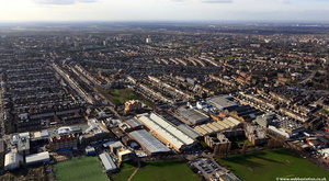 Burr Road, Southfields , Wandsworth  from the air