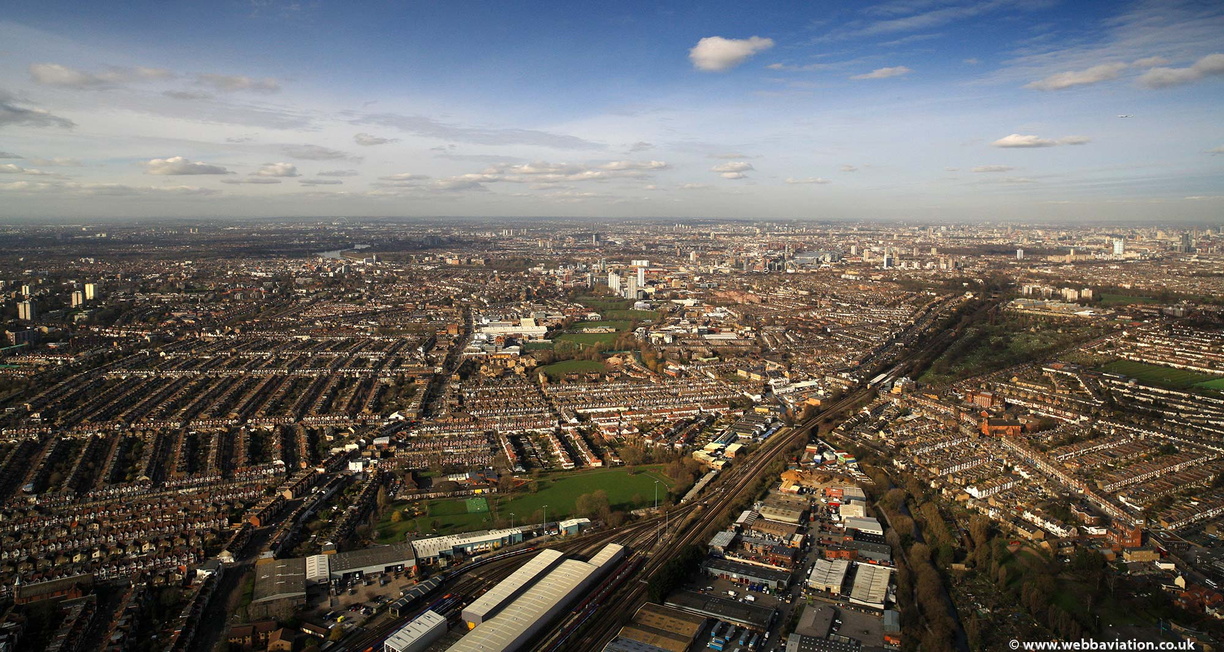 Earlsfield Wandsworth from the air