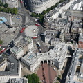 Admiralty Arch  and Trafalgar Square London  aerial photo  