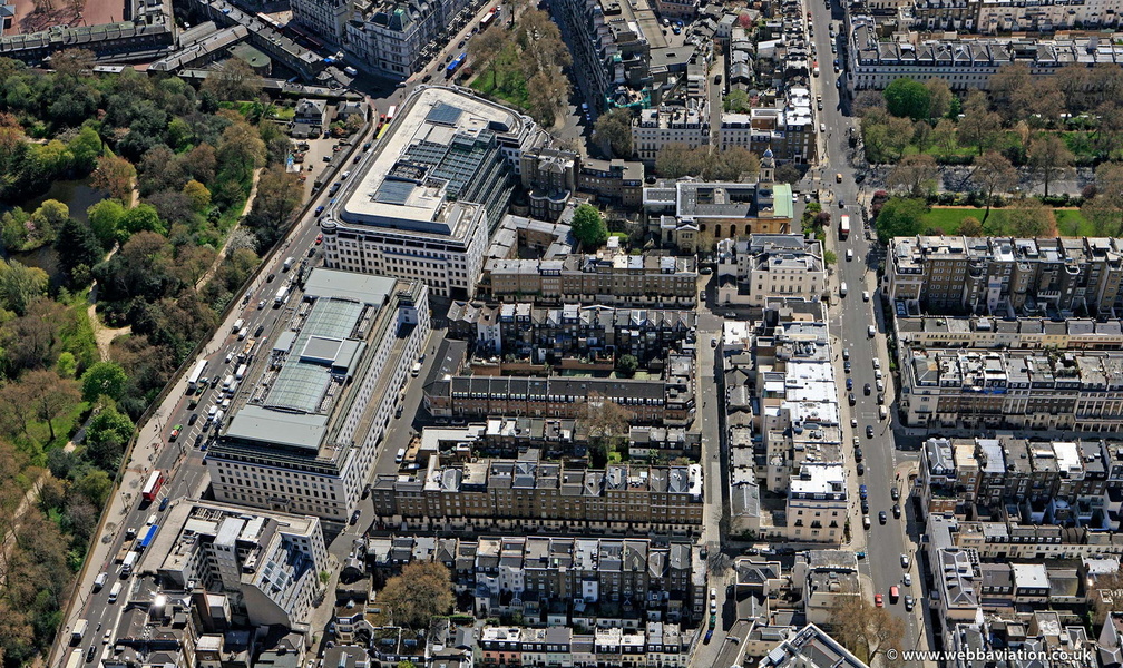 Chester Street Belgravia London aerial photo  