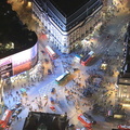 Piccadilly Circus London at night from the air