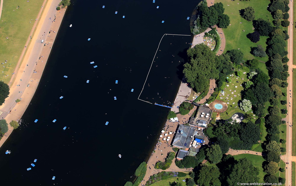 Serpentine Lido, Hyde Park  from the air