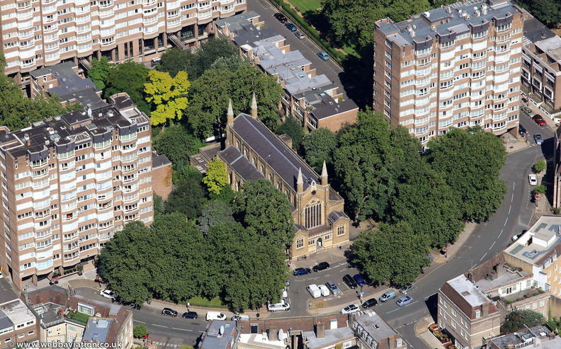 St John's Church Hyde Park from the air
