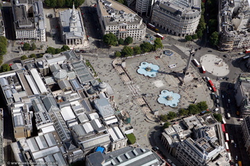 Trafalgar Square London  aerial photo  