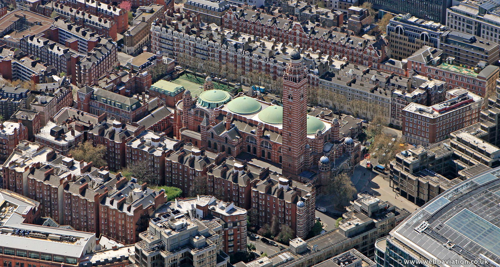 Westminster Cathedral aerial photo  