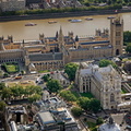  Westminster London England showing the Houses of Parliament and Westminster Abbey aerial photo  
