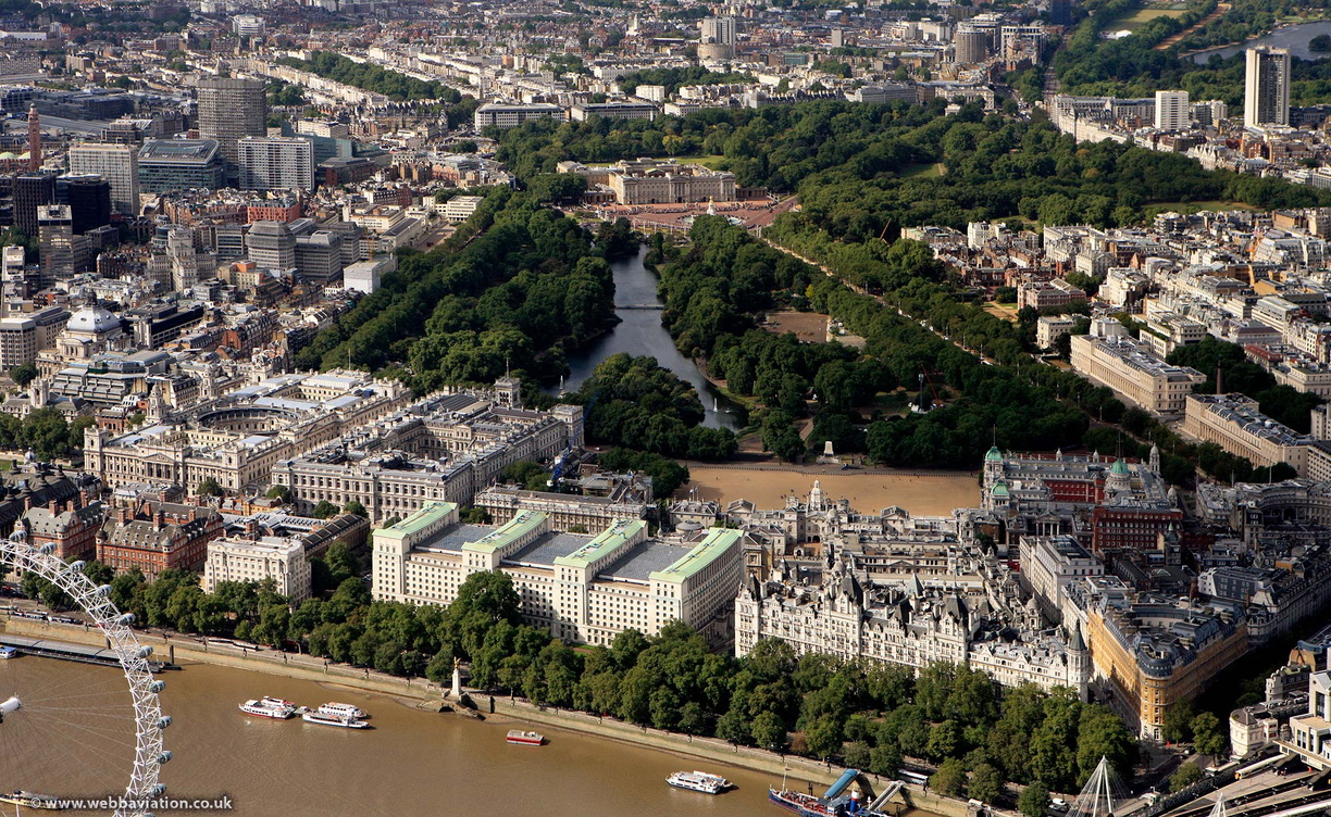 Westminster and Whitehall from the air c2011 Aerial Photo 