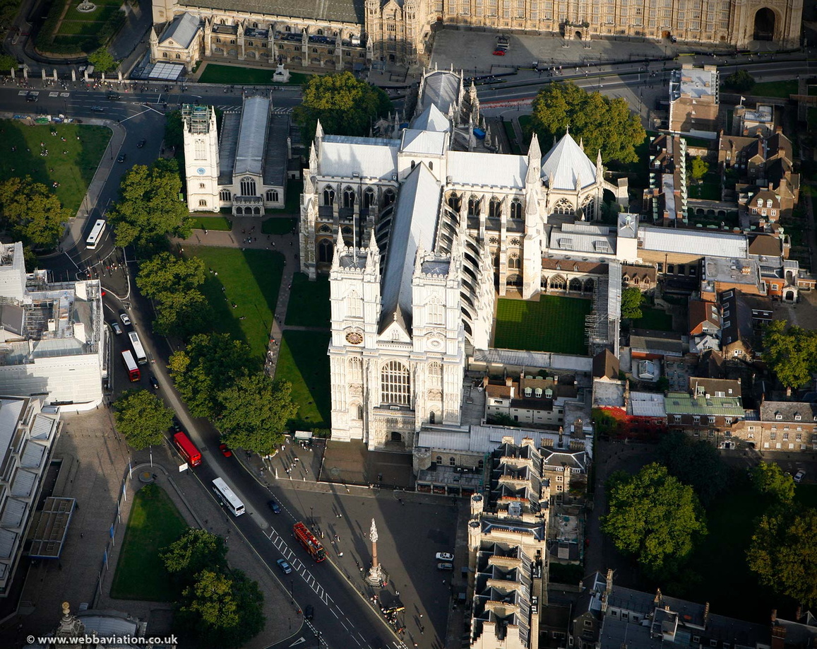  Westminster Abbey London aerial photo  