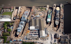 Cammell Laird Shipyard from the air
