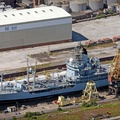 RFA Gold Rover at the Cammell Laird Shipyard from the air