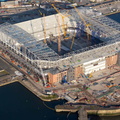  new Everton Stadium aka Bramley Moore Dock Stadiumk, Liverpool from the air
