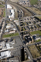 Edge Hill railway station and cutting aerial photograph
