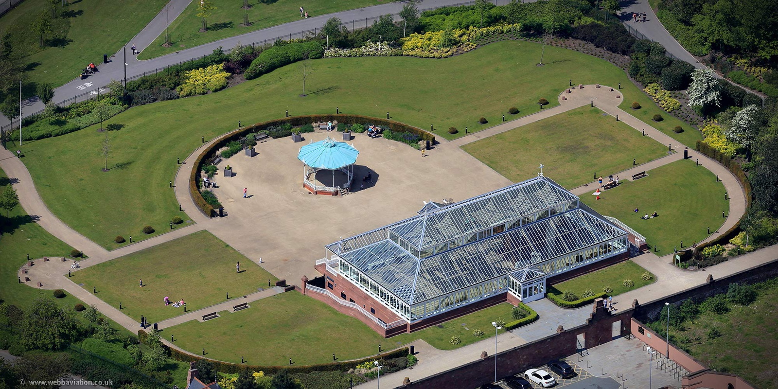 Gladstone Pavilion, Stanley Park, Liverpool. Liverpool   aerial photograph