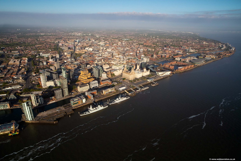Liverpool Waterfront  from the air
