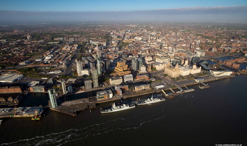 Liverpool Waterfront  from the air