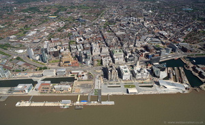 Liverpool city centre  aerial photograph