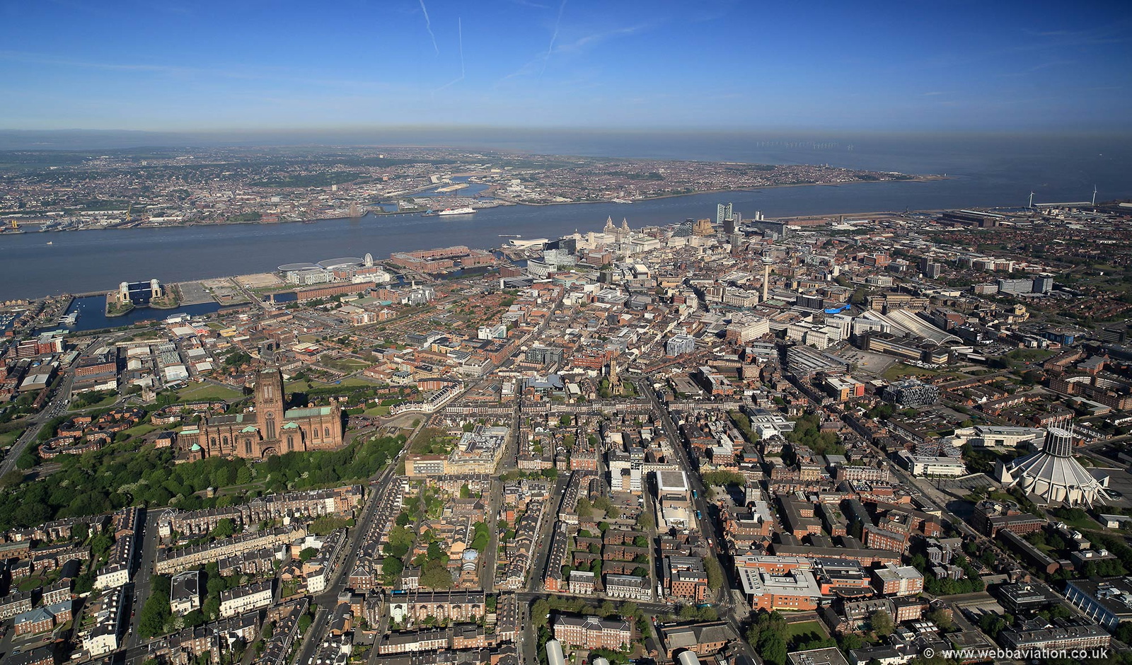 Liverpool from the south east aerial photograph