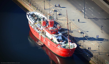 Planet light ship, Liverpool aerial photo