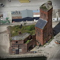 pump house on Liverpool Docks  aerial photograph