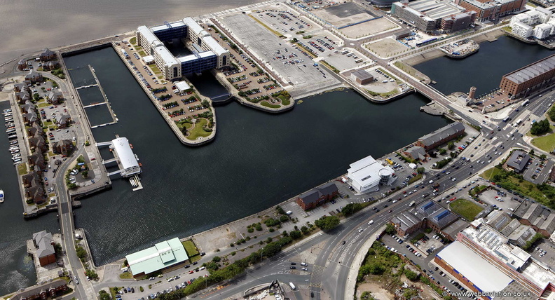 Queen's Dock, Port of Liverpool aerial photograph
