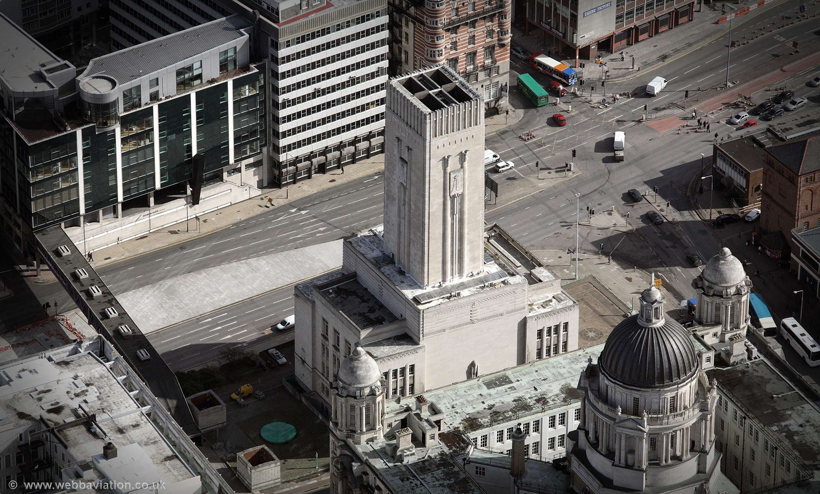 George's Dock Ventilation and Control Station, Pier Head  Liverpool  aerial photograph
