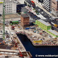 Liverpool Canal Link construction project Liverpool Merseyside UK aerial photograph