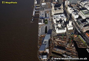Liverpool Canal Link construction project Liverpool Merseyside UK aerial photograph