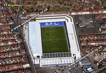  Goodison Park  football stadium Everton  aerial photograph 