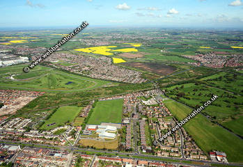 Aintree Liverpool Merseyside UK aerial photograph