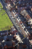 Penny Lane Liverpool  Merseyside UK aerial photograph