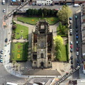 St Lukes Church  Liverpool Merseyside UK aerial photograph