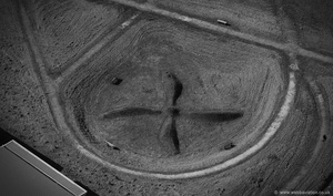  grass propeller on the site of the original Speke airport  aerial photograph