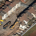 house clearances - demolition of terraces in    aerial photograph