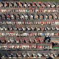 terraced houses Liverpool aerial photo