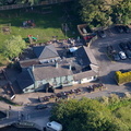 the Running Horses pub Lydiate Merseyside from the air