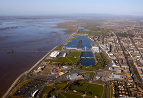 Southport  Merseyside UK aerial photograph