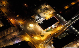 Funland  Southport night  aerial photo