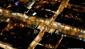 Southport  Merseyside UK aerial photograph at night 