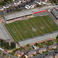 Knowsley Road football ground Eccleston, St Helens from the air