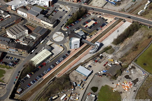 St Helens Central railway station from the air