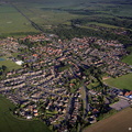 aerial photograph of Acle on the Norfolk Broads England UK 