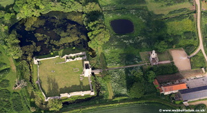 aerial photograph of Baconsthorpe Castle  Norfolk UK