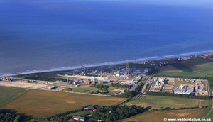 aerial photograph of Bacton Gas Terminal Norfolk England UK